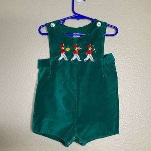 Vintage Baby Green Romper Size 24m